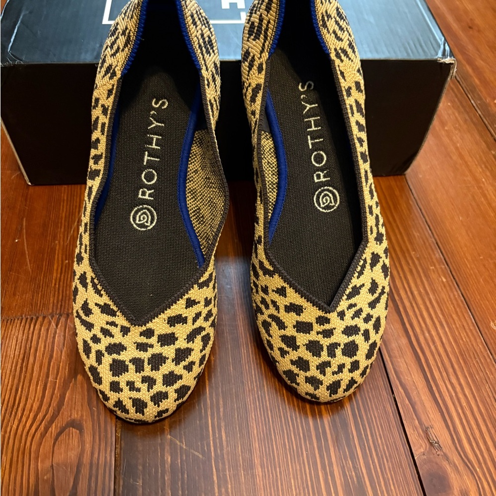 Rothy's Leopard Flats - wildcat pattern size 7